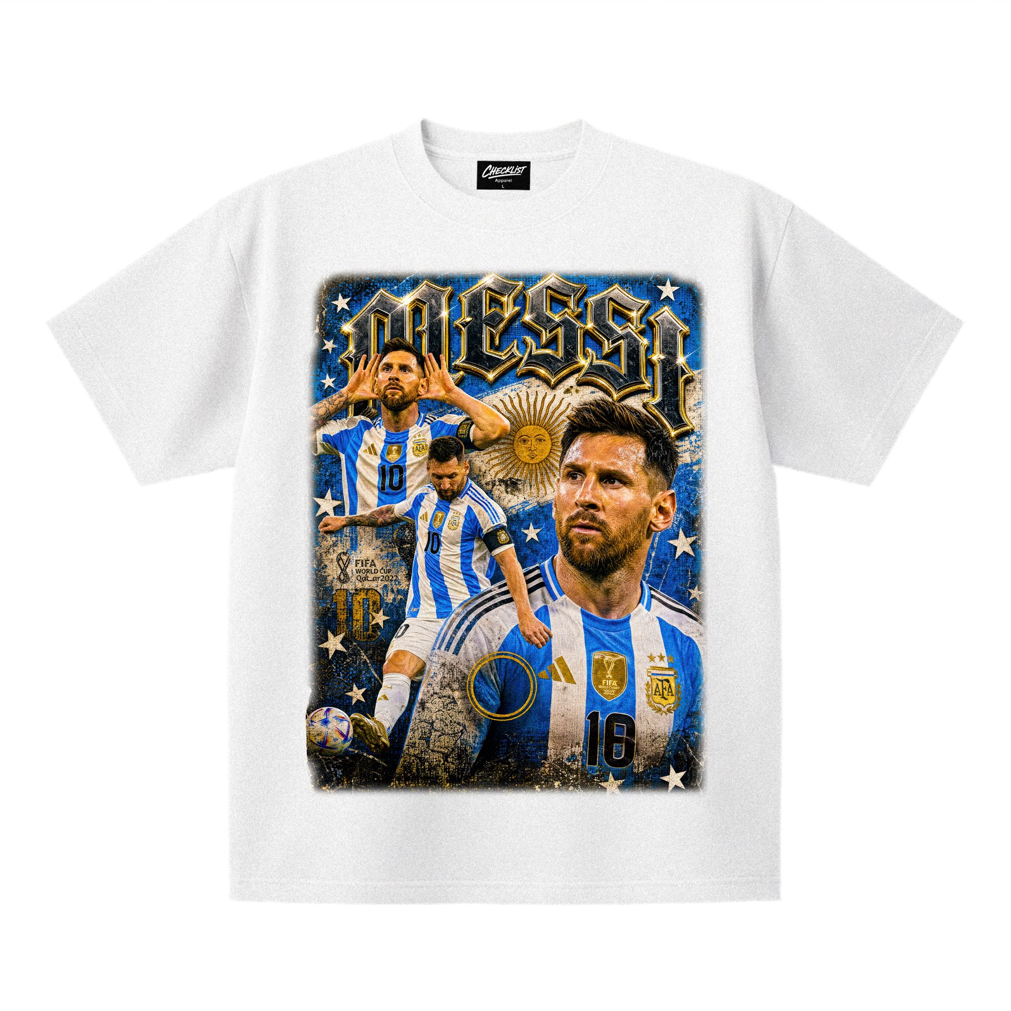 Argentina World Cup 2026 Tee - Messi white