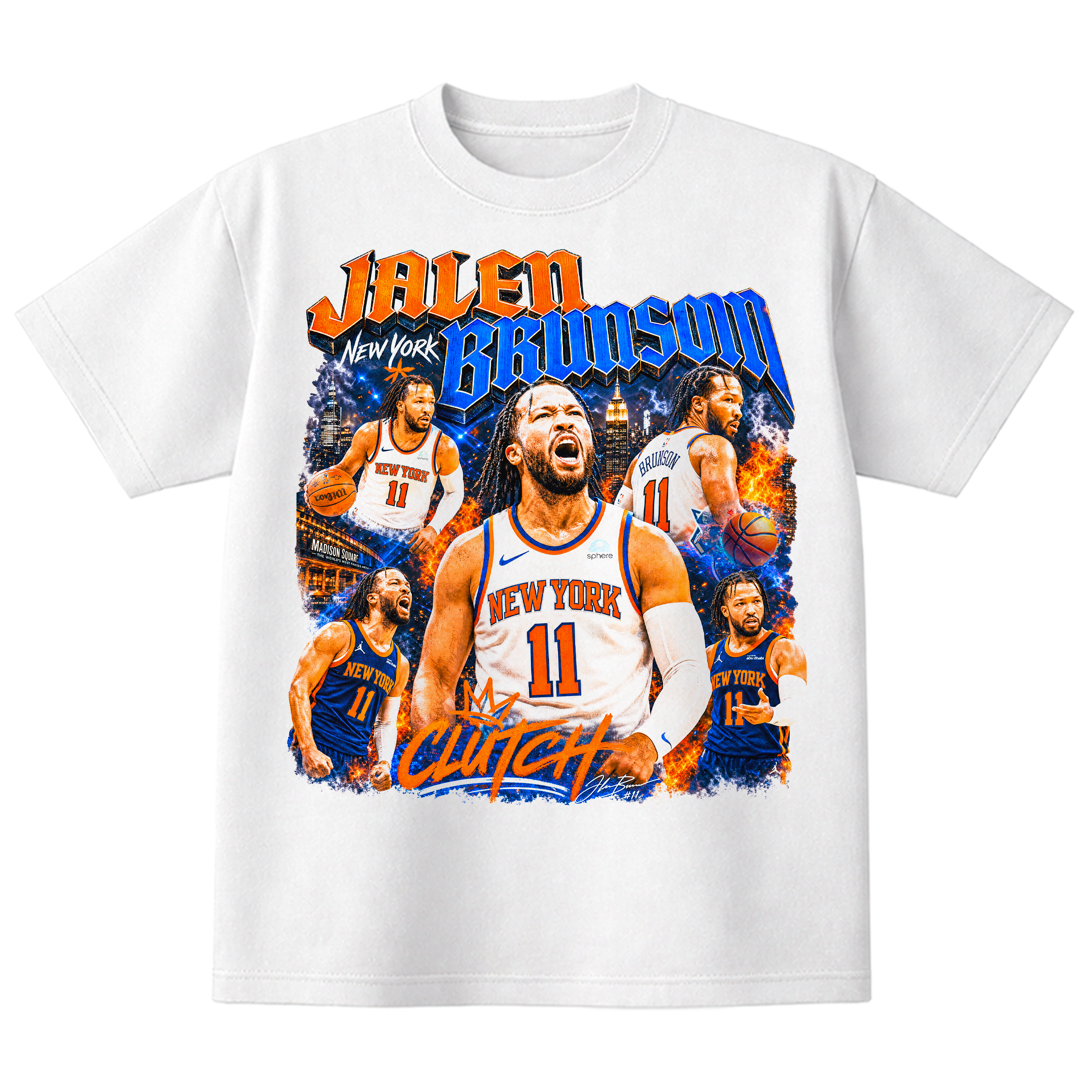 Jalen Brunson New York Clutch vintage tee front print