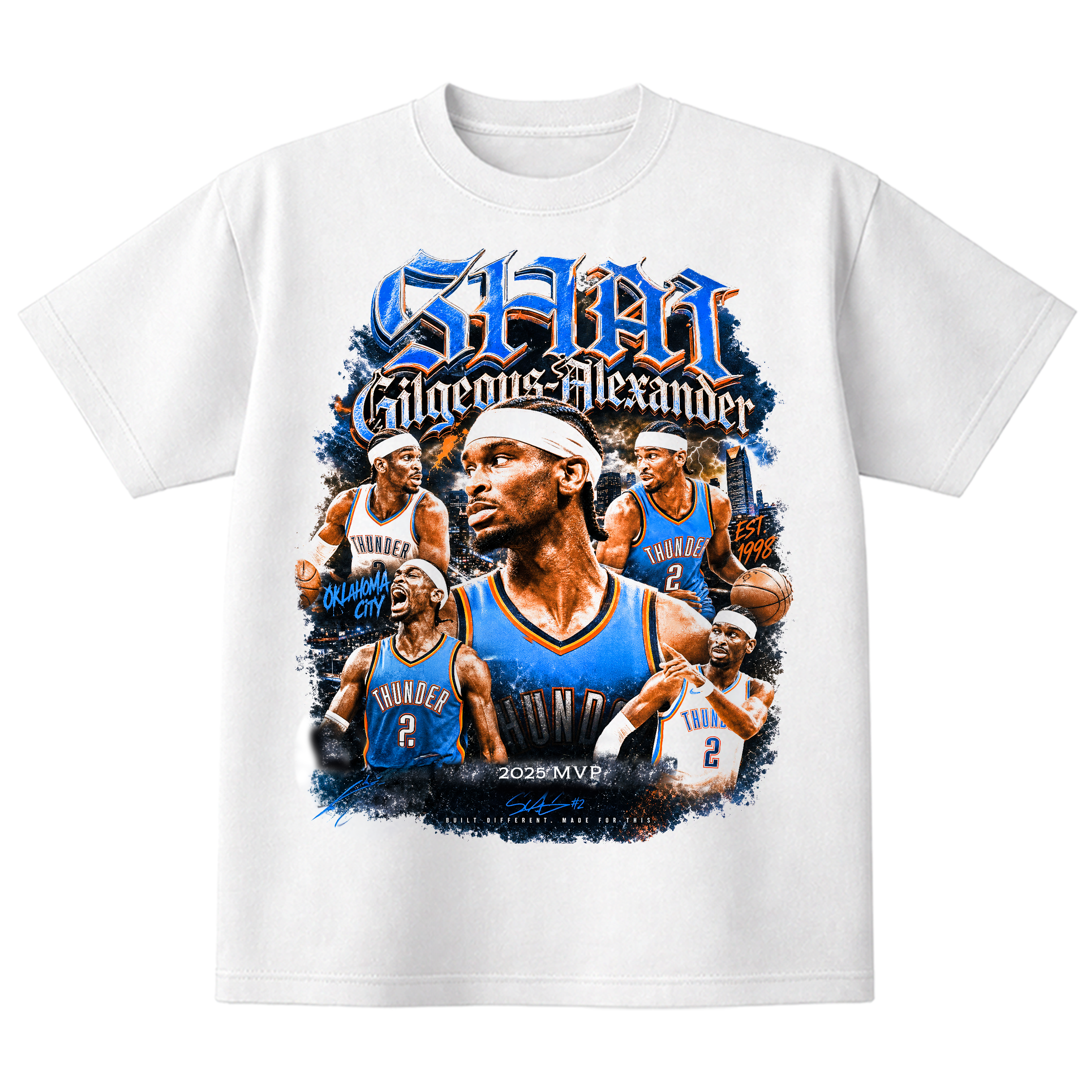 Shai Gilgeous-Alexander 2025 MVP vintage tee front print