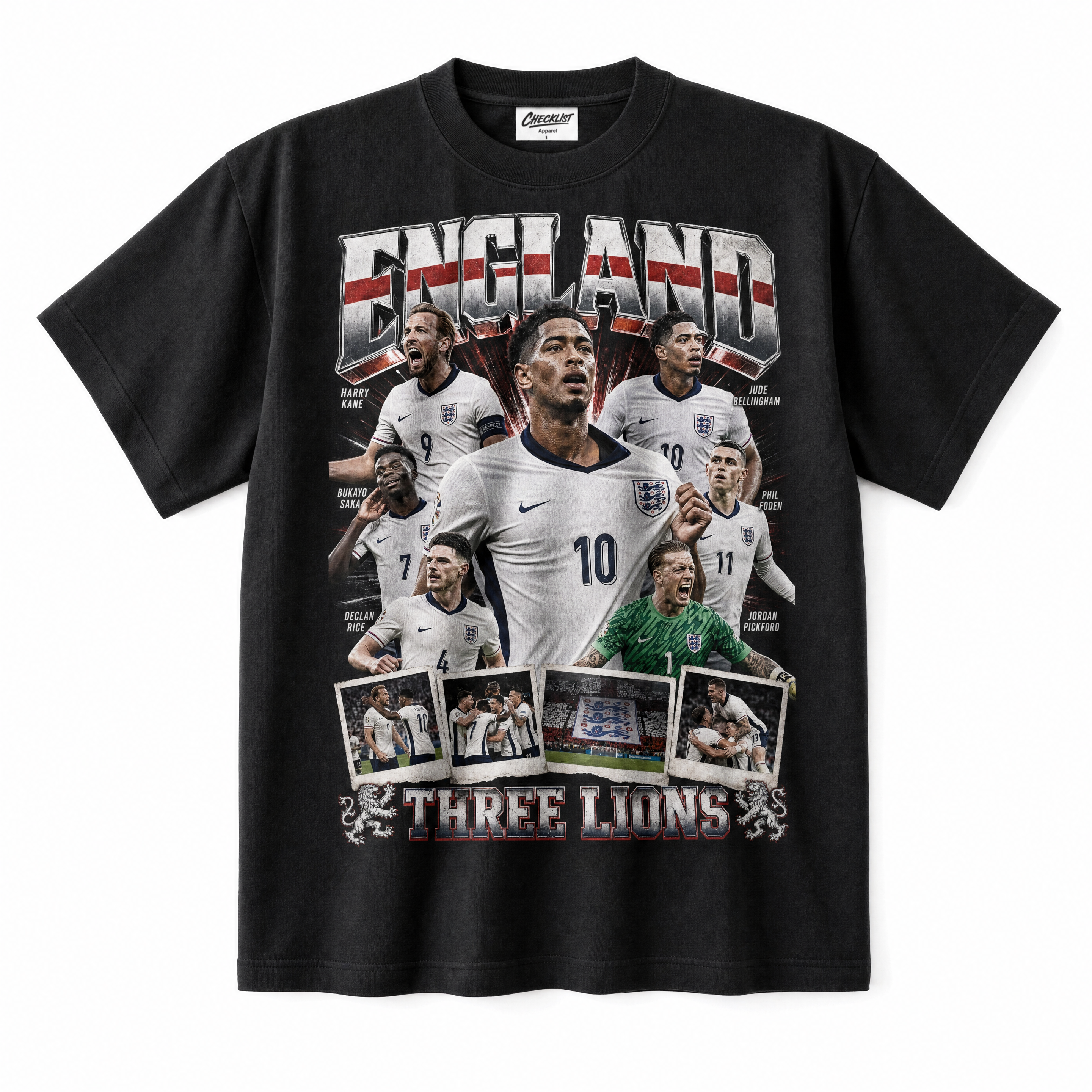 England Three Lions World Cup 2026 Tee - Black