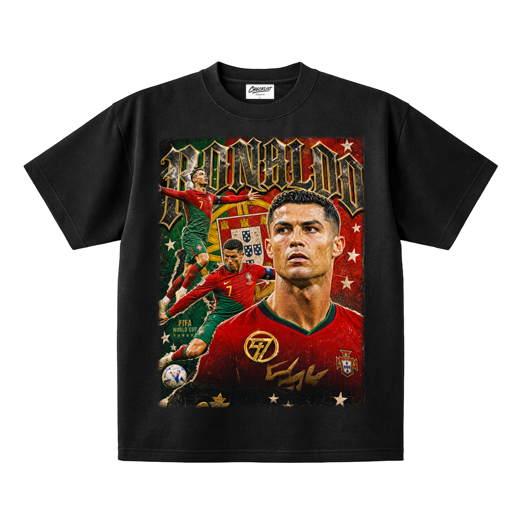 Portugal World Cup 2026 Tee - Ronaldo black